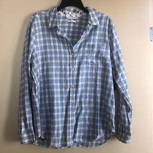 Lucky Brand button down gingham shirt, size large NWT